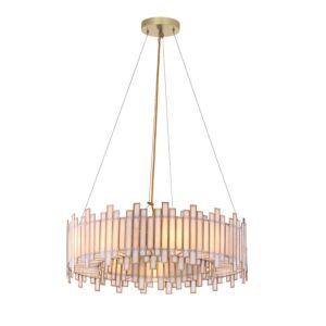 Birla 8-Light Chandelier in Brass