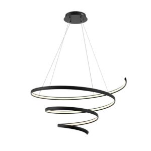 1-Light Pendant in Black