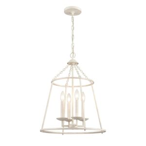 Joanie 4-Light Pendant in Antique White