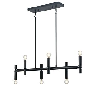 DVI Klondike 6-Light Linear Pendant in Ebony and Multiple Finishes