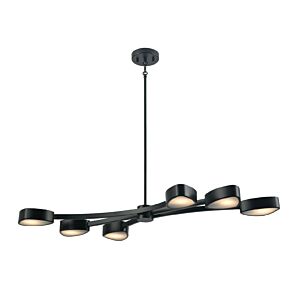 Northen Marches 6-Light Linear Pendant in Ebony