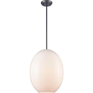 DVI Valour Road 1-Light Pendant in Ebony