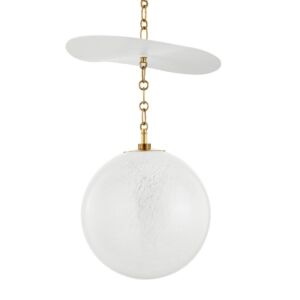 Antoinette 1-Light Pendant in Vintage Brass