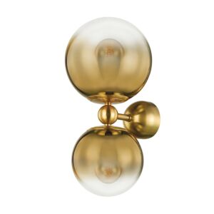 Kyoto 2-Light Wall Sconce in Vintage Polished Brass