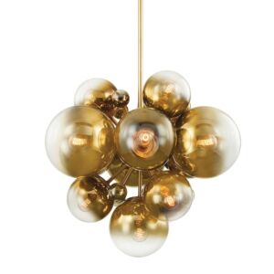 Kyoto 13-Light Chandelier in Vintage Polished Brass