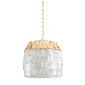 Coralie 1-Light Pendant in Vintage Gold Leaf