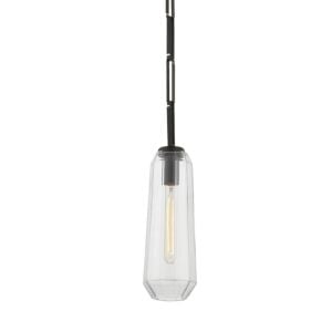 Copenhagen 1-Light Pendant in Black Brass