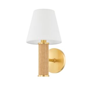 Amabella 1-Light Wall Sconce in Aged Brass