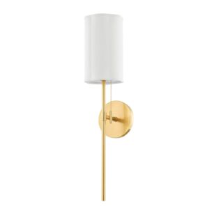 Fawn 1-Light Wall Sconce in Aged Brass