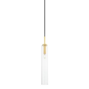 Nyah 1-Light Pendant in Aged Brass