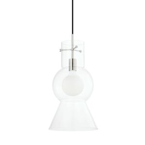 Mirabel 1-Light Pendant in Polished Nickel