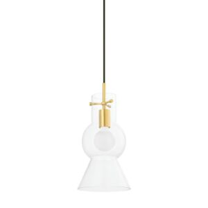 Mirabel 1-Light Pendant in Aged Brass