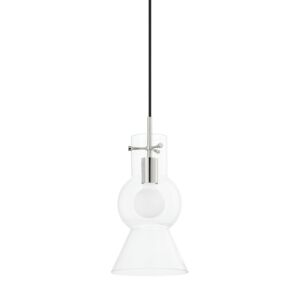 Mirabel 1-Light Pendant in Polished Nickel