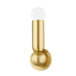 Lolly 1-Light Wall Sconce in Aged Brass