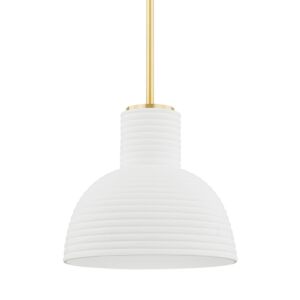 Paloma 1-Light Pendant in Aged Brass