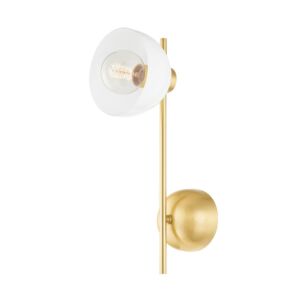 Belle 1-Light Wall Sconce in Aged Brass