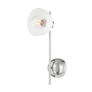 Belle 1-Light Wall Sconce in Polished Nickel