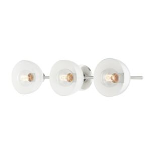 Belle 3-Light Bathroom Vanity Light Sconce in Polished Nickel