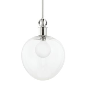 Anna 1-Light Pendant in Polished Nickel