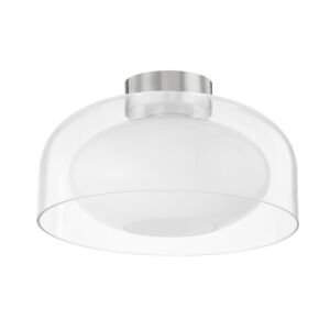 Giovanna 1-Light Flush Mount in Polished Nickel