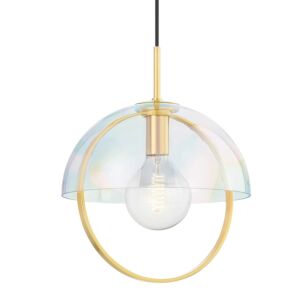 Meriah 1-Light Pendant in Aged Brass