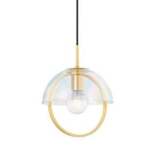 Meriah 1-Light Pendant in Aged Brass