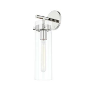 Haisley 1-Light Wall Sconce in Polished Nickel