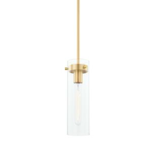 Haisley 1-Light Pendant in Aged Brass