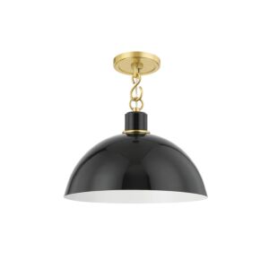 Camille 1-Light Pendant in Aged Brass