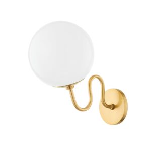 Havana 1-Light Wall Sconce in Aged Brass