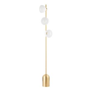 Belle 3-Light Floor Lamp in Aged Brass