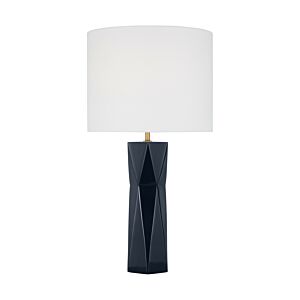 Fernwood 1-Light Table Lamp in Gloss Navy