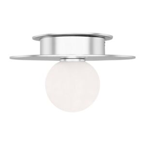 Nodes 1-Light Flush Mount in Polished Nickel