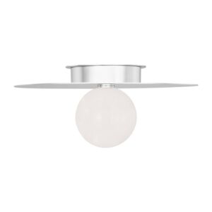 Nodes 1-Light Flush Mount in Polished Nickel