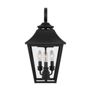 Galena 3-Light Outdoor Wall Sconce in Textured Black