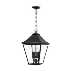 Galena 4-Light Outdoor Pendant in Textured Black