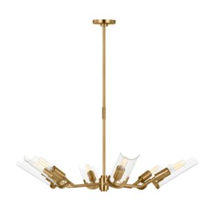 Mezzo 6-Light Chandelier in Burnished Brass