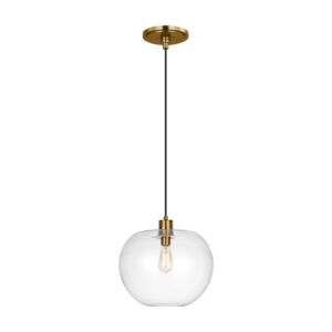 Mela 1-Light Pendant in Burnished Brass