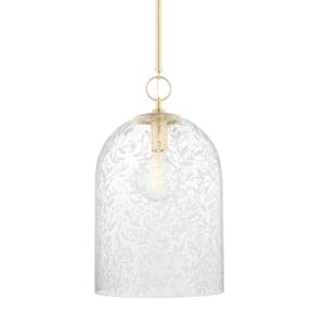 Belleville 1-Light Pendant in Aged Brass