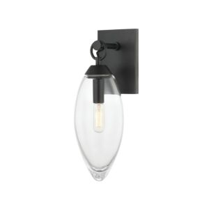 Nantucket 1-Light Wall Sconce in Black Brass