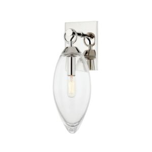 Nantucket 1-Light Wall Sconce in Polished Nickel