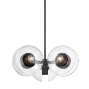 Kert 6-Light Chandelier in Black Brass