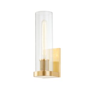 Porter 1-Light Wall Sconce in Aged Brass