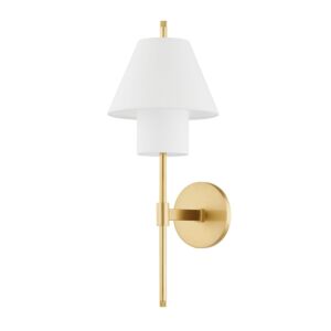 Glenmoore 1-Light Wall Sconce in Aged Brass