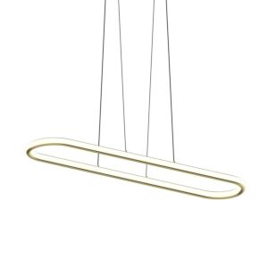 Luna 2-Light Pendant in Brass Finish