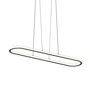 Luna 2-Light Pendant in Satin Black