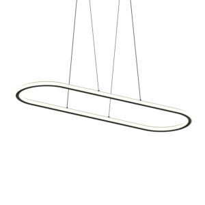 Luna 2-Light Pendant in Satin Black