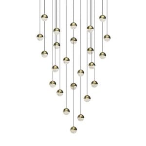 Grapes 24-Light LED Pendant in Brass Finish