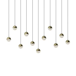 Grapes 11-Light LED Pendant in Brass Finish