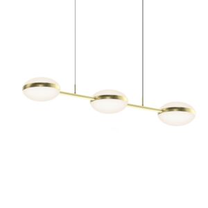 Pillows 6-Light Linear Pendant in Brass Finish